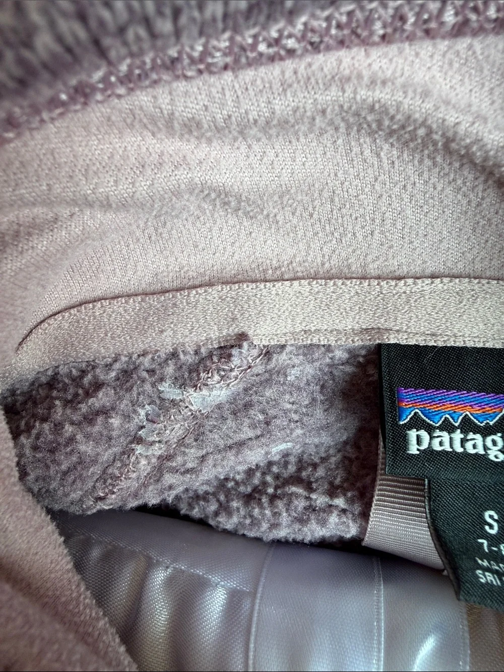 Patagonia Girls Heathered Lavendar Full-Zip Fleece Jacket